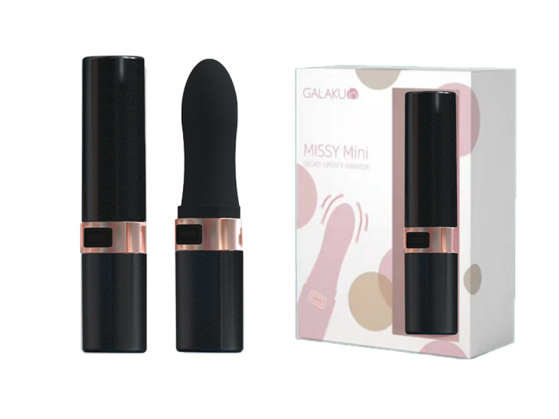 Вибратор в виде губной помады "Galaku Missy Mini" супер мощный, черный 